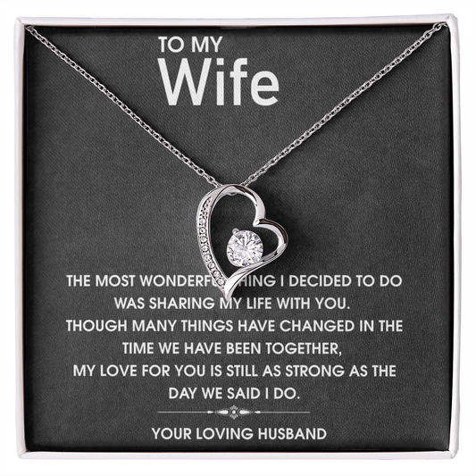 To My Wife, Forever Love Necklace From Husband To Wife, Birthday Wife Gift From Husband, Wife Anniversary Present, Gift To My Wife
