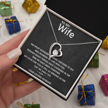To My Wife, Forever Love Necklace From Husband To Wife, Birthday Wife Gift From Husband, Wife Anniversary Present, Gift To My Wife