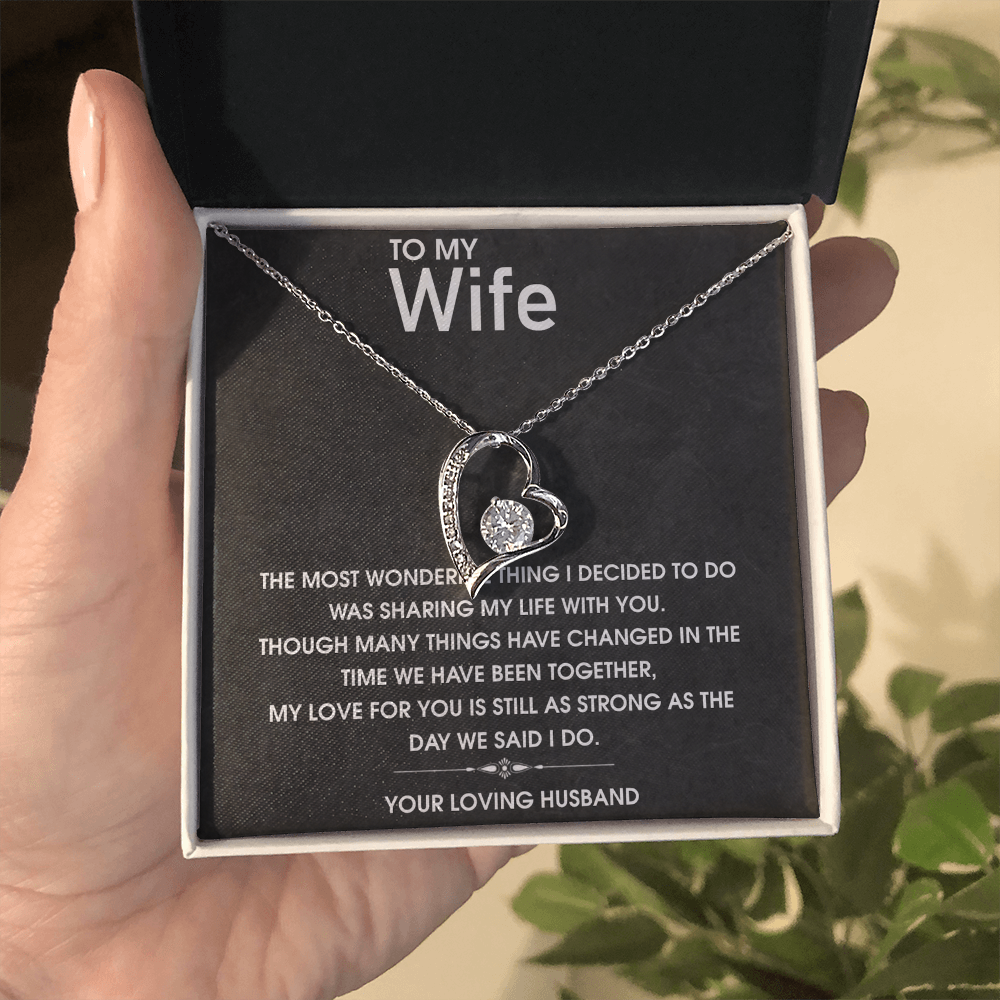 To My Wife, Forever Love Necklace From Husband To Wife, Birthday Wife Gift From Husband, Wife Anniversary Present, Gift To My Wife