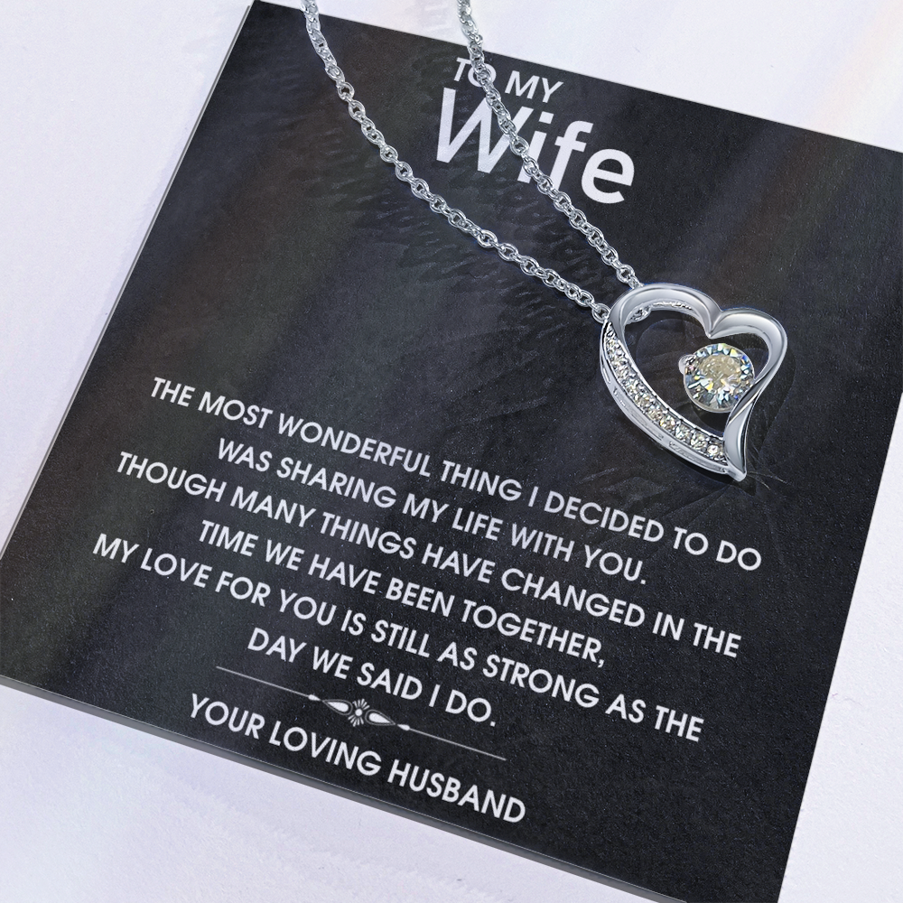 To My Wife, Forever Love Necklace From Husband To Wife, Birthday Wife Gift From Husband, Wife Anniversary Present, Gift To My Wife