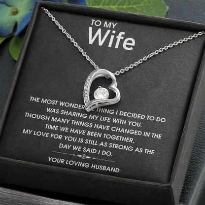 To My Wife, Forever Love Necklace From Husband To Wife, Birthday Wife Gift From Husband, Wife Anniversary Present, Gift To My Wife