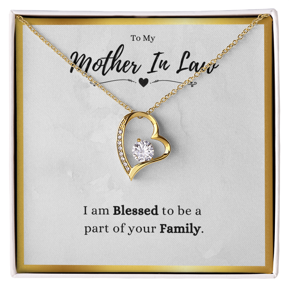 Mother In Law Gift, Blessed, Forever Love Necklace With Message Card, Mother In Law Wedding Gift From Bride by Best Gifts 305
