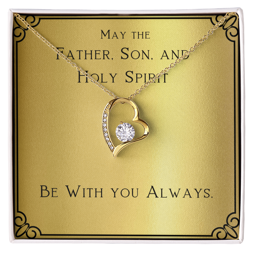 Christian Jewelry, For Women, Confirmation Gift For Girl, Gifts For Her, Holy Spirit Be With You, Catholic Gifts - Forever Love Necklace with Message Card by Best Gifts 305