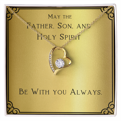 Christian Jewelry, For Women, Confirmation Gift For Girl, Gifts For Her, Holy Spirit Be With You, Catholic Gifts - Forever Love Necklace with Message Card by Best Gifts 305