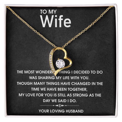 To My Wife, Forever Love Necklace From Husband To Wife, Birthday Wife Gift From Husband, Wife Anniversary Present, Gift To My Wife