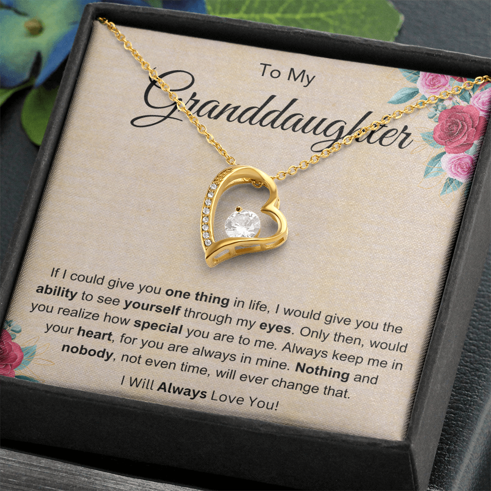 To My Granddaughter Forever Love Necklace From Grandmother, Gifts for Granddaughter, Granddaughter Birthday Gifts by Best Gifts 305