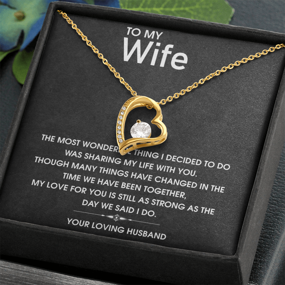 To My Wife, Forever Love Necklace From Husband To Wife, Birthday Wife Gift From Husband, Wife Anniversary Present, Gift To My Wife