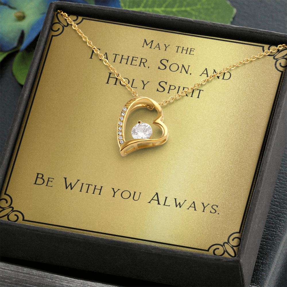 Christian Jewelry, For Women, Confirmation Gift For Girl, Gifts For Her, Holy Spirit Be With You, Catholic Gifts - Forever Love Necklace with Message Card by Best Gifts 305