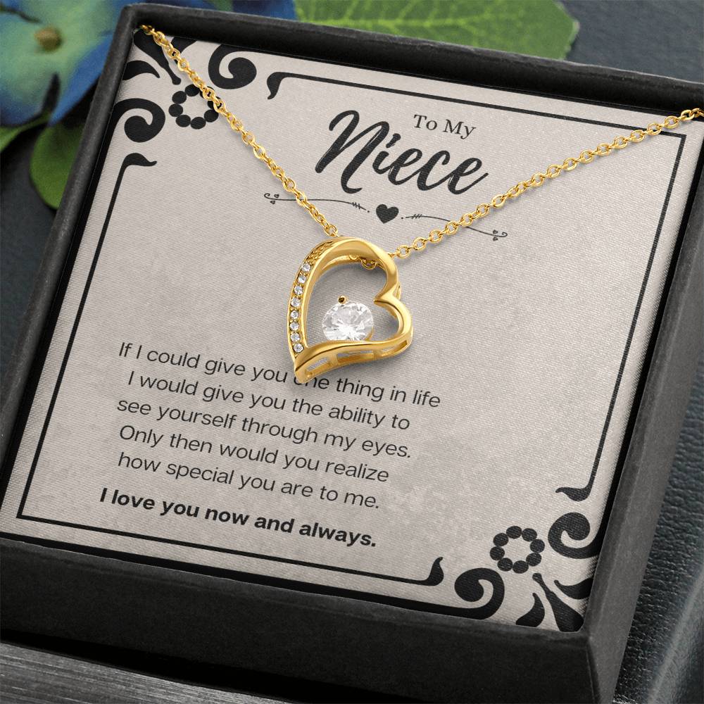 Niece Heartfelt Message Forever Love Necklace Heart Jewelry Gift From Aunt, Niece Graduation Present, Birthday Gifts For Niece by Best Gifts 305