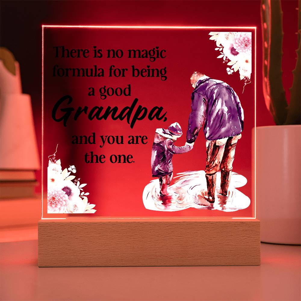 Acrylic Square Design - Grandpa