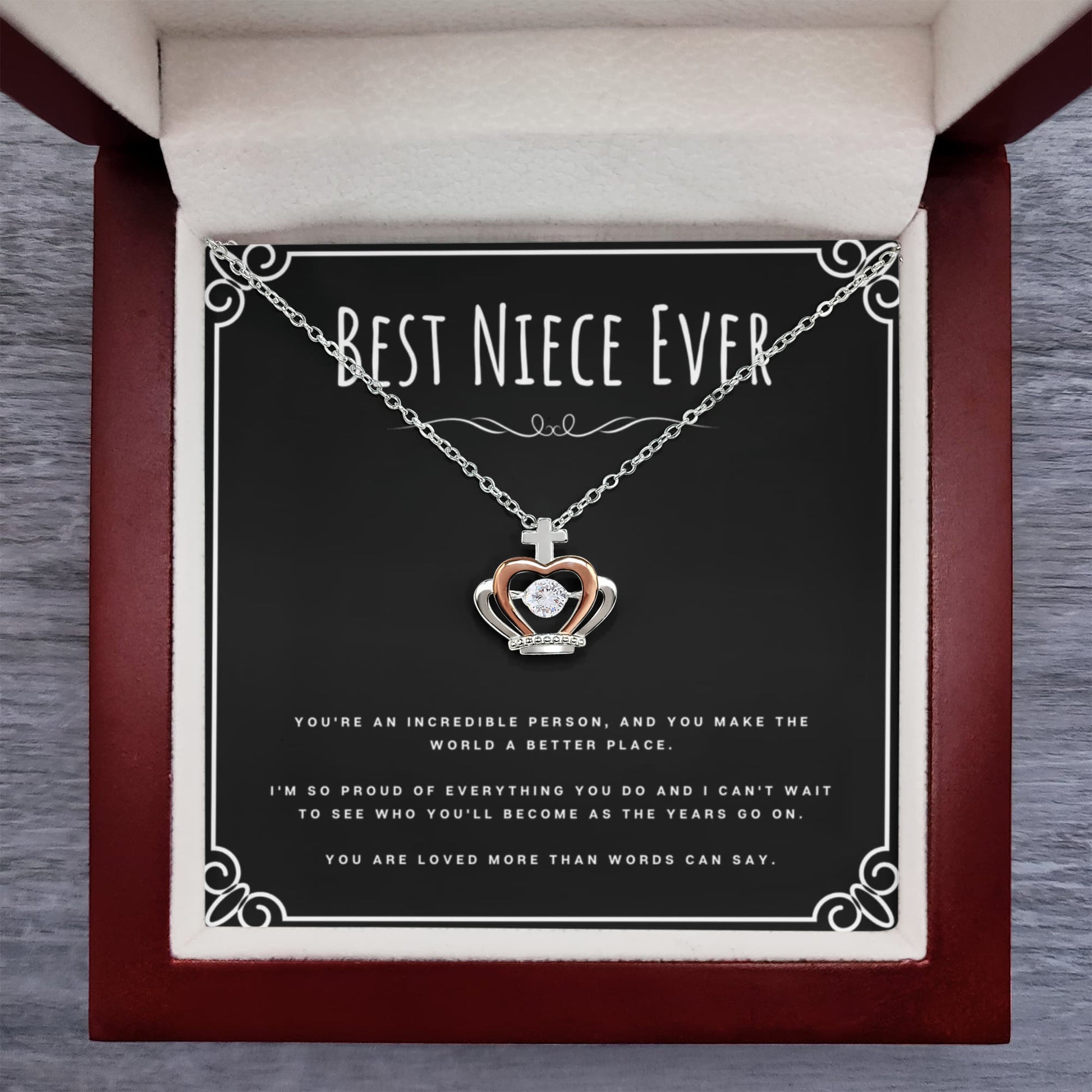 Best Niece Ever Gift From Aunt Crown Pendant Necklace Jewelry Birthday Present Christmas Gifts For Niece by Best Gifts 305