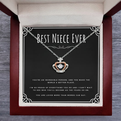Best Niece Ever Gift From Aunt Crown Pendant Necklace Jewelry Birthday Present Christmas Gifts For Niece by Best Gifts 305