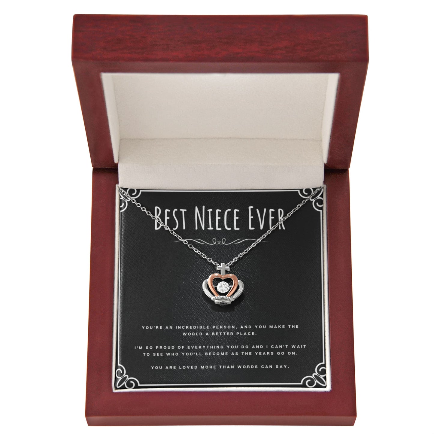 Best Niece Ever Gift From Aunt Crown Pendant Necklace Jewelry Birthday Present Christmas Gifts For Niece by Best Gifts 305