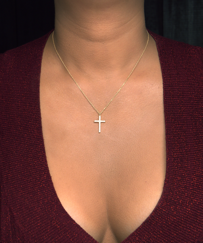 Happy Mother's Day Gift From Son, Crystal Gold Cross Necklace For Mother, Mother's Day Gift From Daughter, Gift With Love To My Mother