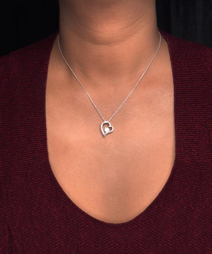 To My Angel Mom, Solitaire Crystal Necklace To My Mom, I Love You Mom, Thoughtful Gifts For Mom, Mom Gift Ideas, Jewelry Gift For Mom