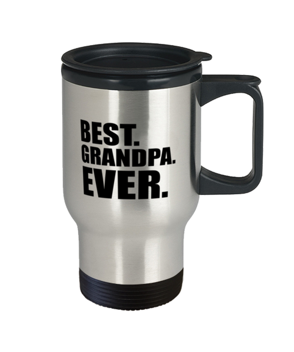Best Grandpa Ever Travel Mug Funny Fathers Day Gift For Grandfather