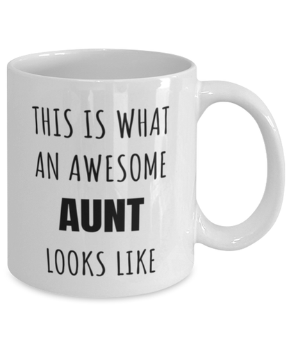 Funny Birthday Mug Gift for Aunt, Awesome Aunt Mug, Funny Christmas Mug Present From Niece