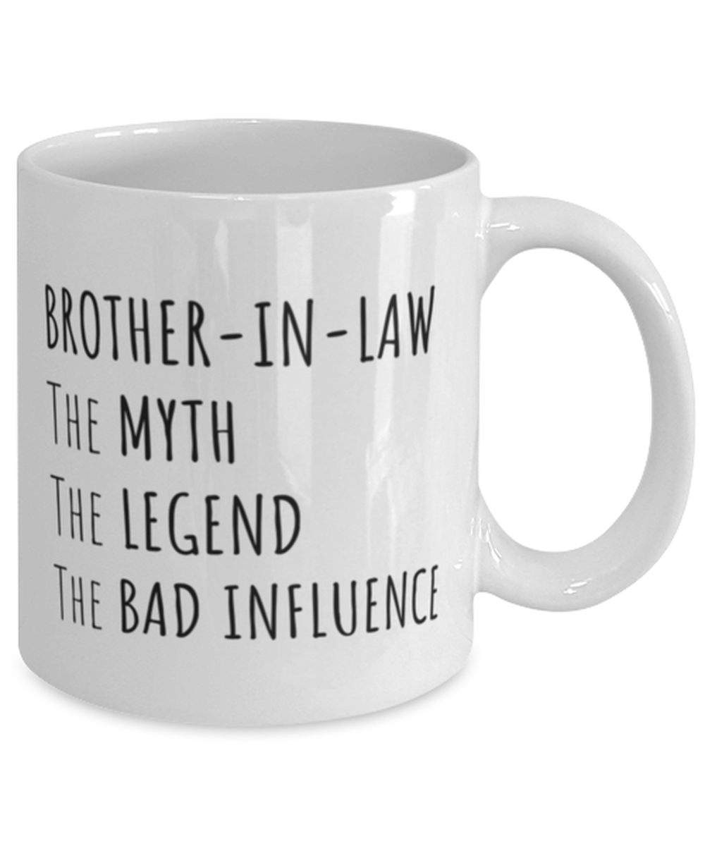 Funny Birthday Mug Gift for Brother In Law, Brother-In-Law Bad Influence Mug, Funny Christmas Mug Present From Sister-In-Law