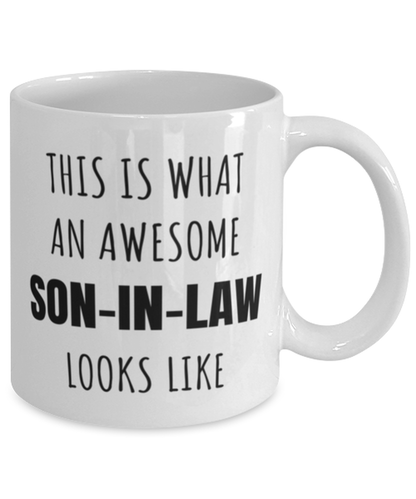 Funny Birthday Mug Gift for Son In Law, Awesome Son-In-Law Mug, Funny Christmas Mug Present From Mother-In-Law