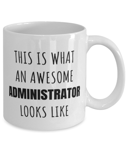 Funny Administrator Mug Gift For Administrator Birthday, This Is What An Awesome Administrator Looks Like