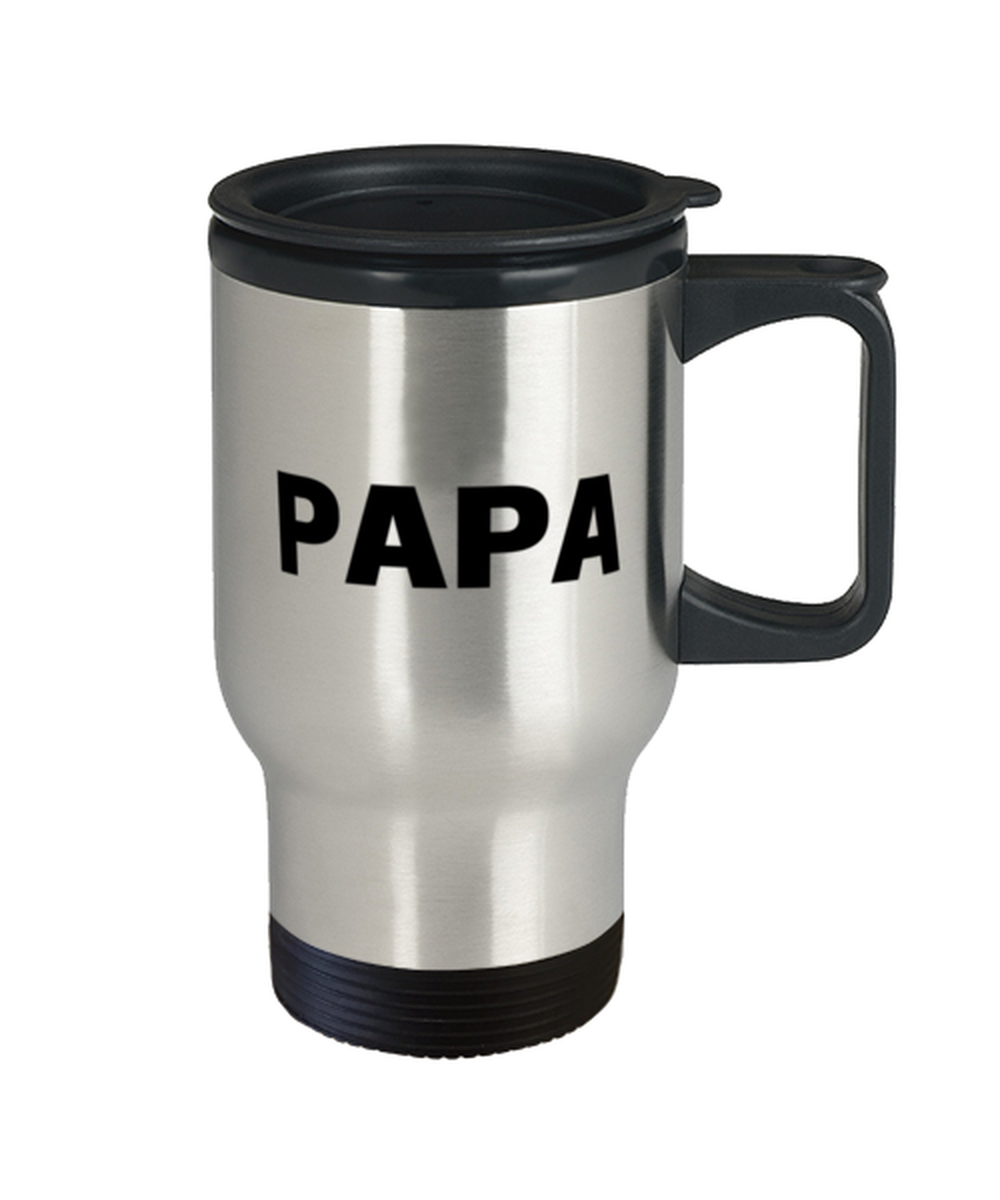 Papa Travel Mug, Papa Present From Daughter Son, Insulated Travel Mug Gift For Dad