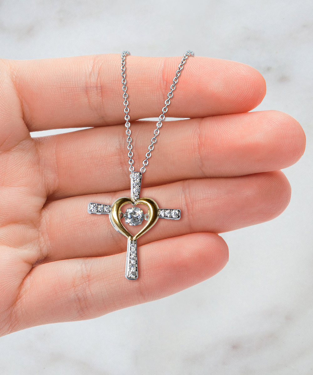 To My Loving Mom, Cross Dancing Necklace For Mom, Thank you Mom Birthday Gift, I Love You Mom, Christmas Present Ideas To Mom