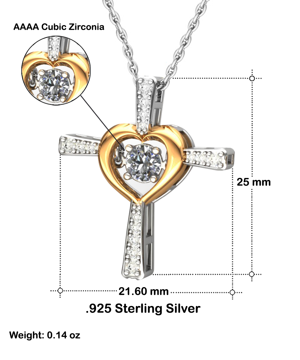 Happy Mother's Day Gift, Cross Dancing Necklace For Mother, Thank You For Everything Gift For Mother, Gift With Love To My Mother