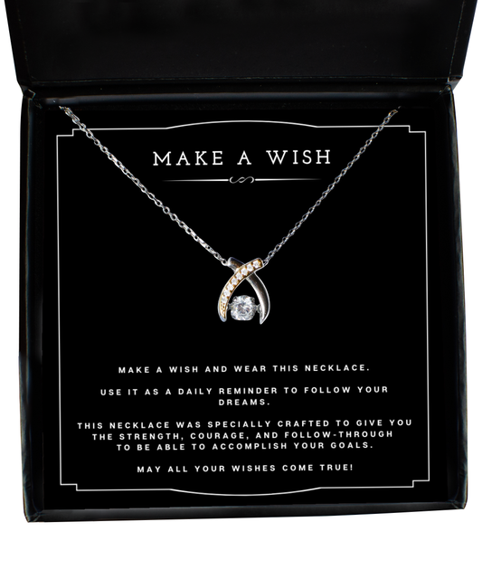 Wish Necklace Birthday Gift For Sister From Sis Motivational Gift With Message Card Inspirational Christmas Present