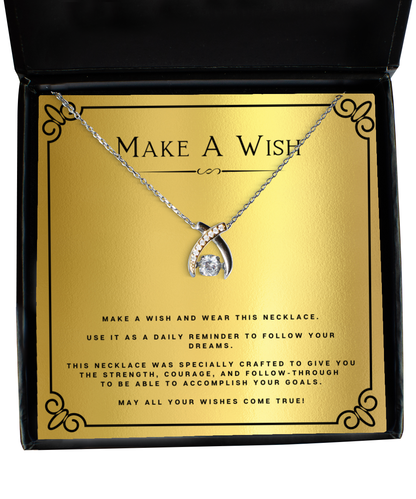 Wish Necklace Birthday Gift For Sister From Brother Motivational Gift With Message Card Inspirational Christmas Present