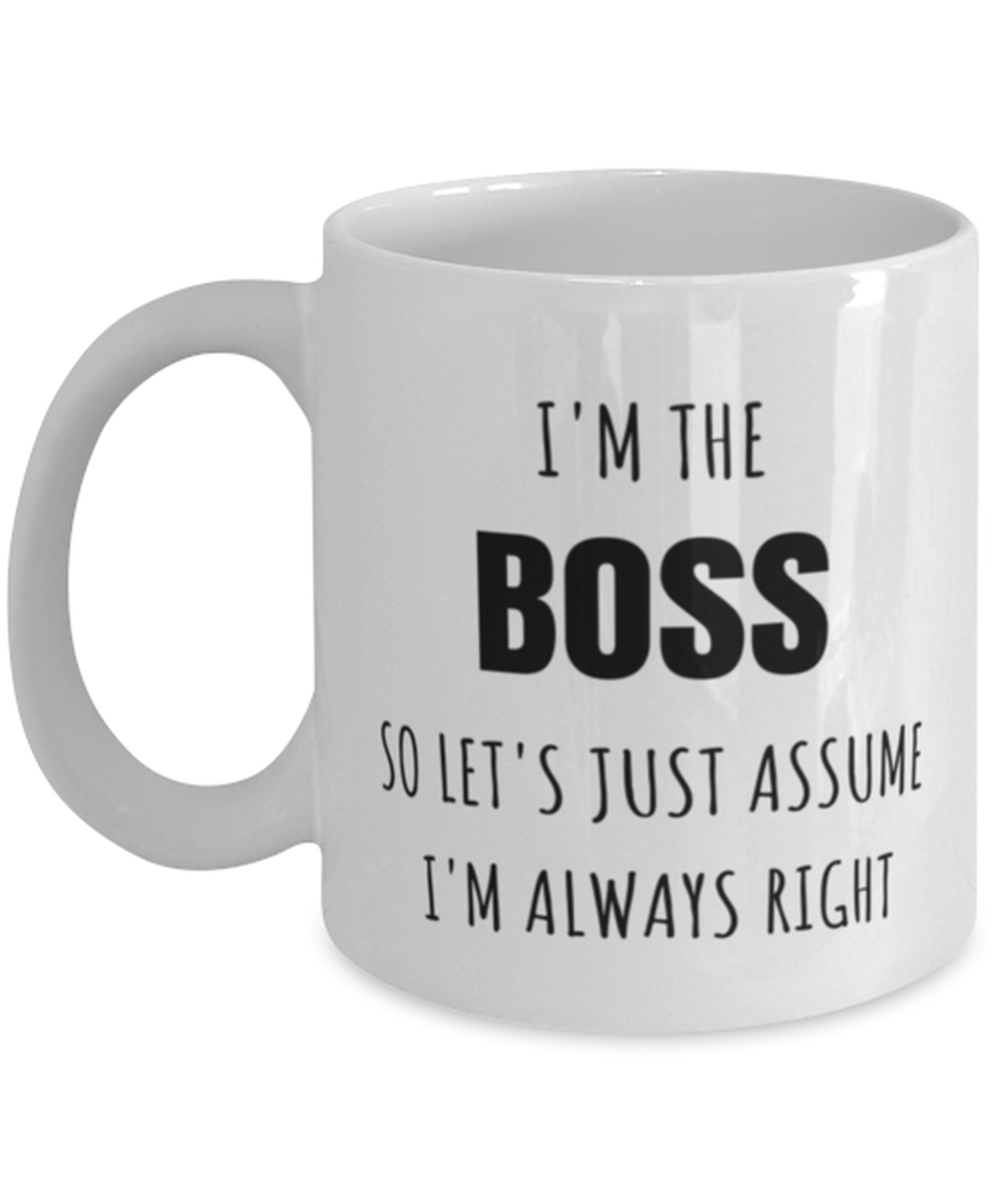 Funny Boss Mug Christmas Gift for Employer from Employee, Boss Is Always Right Mug, Funny Boss Birthday Present, Coworker Retirement Gift