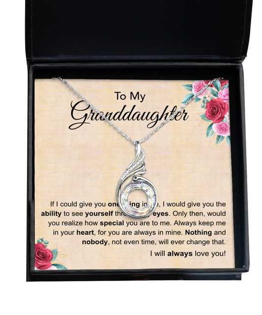 To My Granddaughter Rising Phoenix Necklace From Grandmother, Gifts for Granddaughter, Granddaughter Birthday Gifts