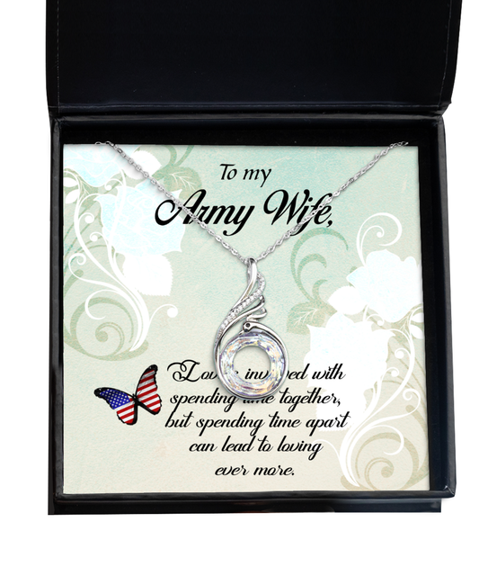 Army Wife Rising Phoenix Necklace, To My Army Wife, Proud Army Wife, Valentines Day Gift For Army Wife, Army Wife Jewelry