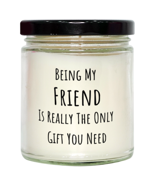 Funny Birthday Gift for Friend, Being My Friend Gift, Funny Christmas Candle Present From Friends