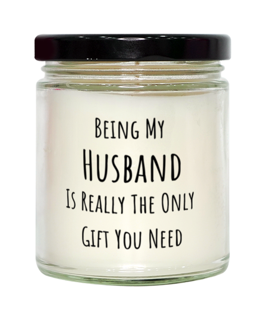 Funny Birthday Gift for Husband, Being My Husband Gift, Funny Christmas Candle Present From Wife