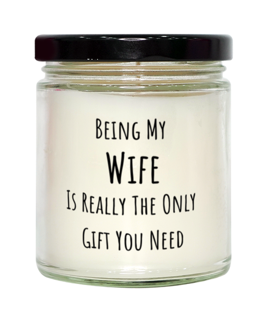 Funny Birthday Gift for Wife, Being My Wife Gift, Funny Christmas Candle Present From Husband