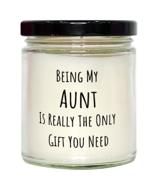 Funny Birthday Gift for Aunt, Being My Aunt Gift, Funny Christmas Candle Present From Niece