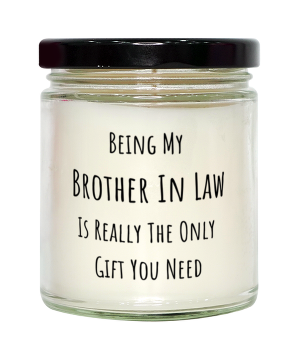 Funny Birthday Gift for Brother In Law, Being My Brother In Law Gift, Funny Christmas Candle Present From Sister In Law