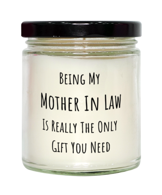 Funny Birthday Gift for Mother In Law, Being My Mother In Law Gift, Funny Christmas Candle Present From Daughter In Law