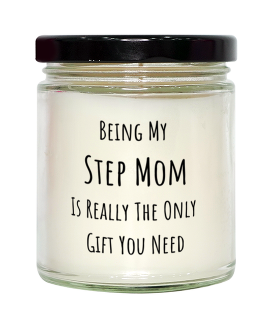 Funny Birthday Gift for Step Mom, Being My Step Mom Gift, Funny Christmas Candle Present From Step Daughter