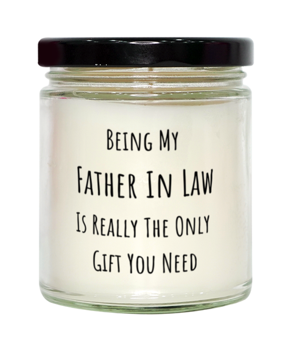 Funny Birthday Gift for Father In Law, Being My Father In Law Gift, Funny Christmas Candle Present From Daughter In Law