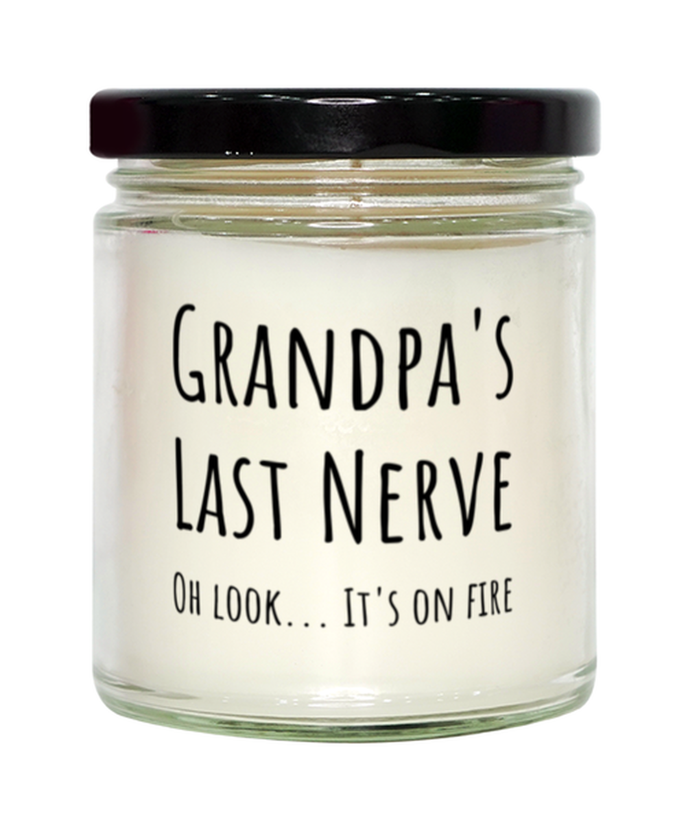 Funny Grandpas Last Nerve Candle Gift For Grandpa Birthday