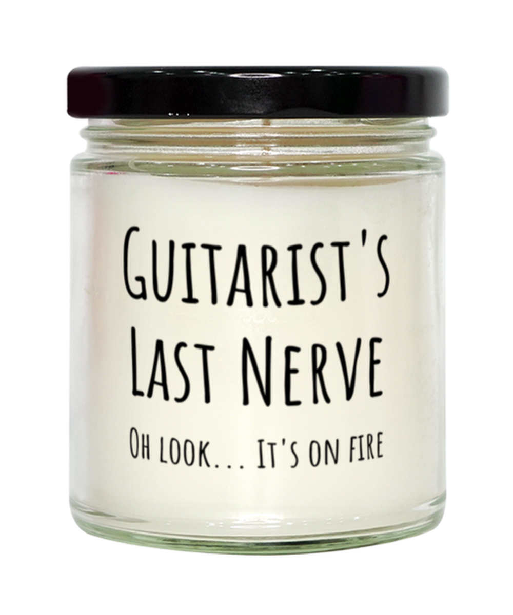 Funny Guitarists Last Nerve Candle Gift For Guitarist Birthday