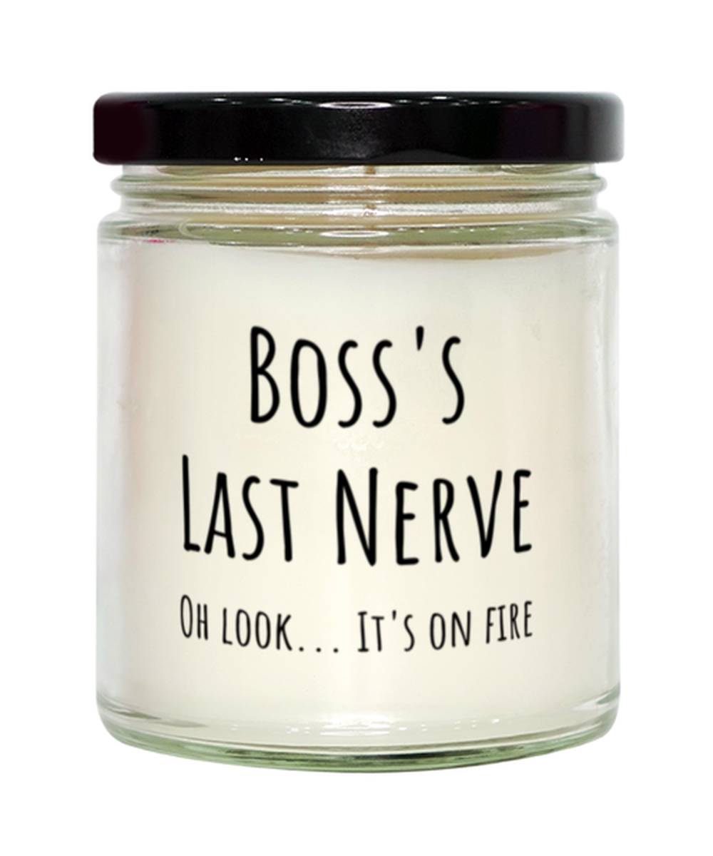 Funny Boss’s Last Nerve Candle Gift For Boss Birthday