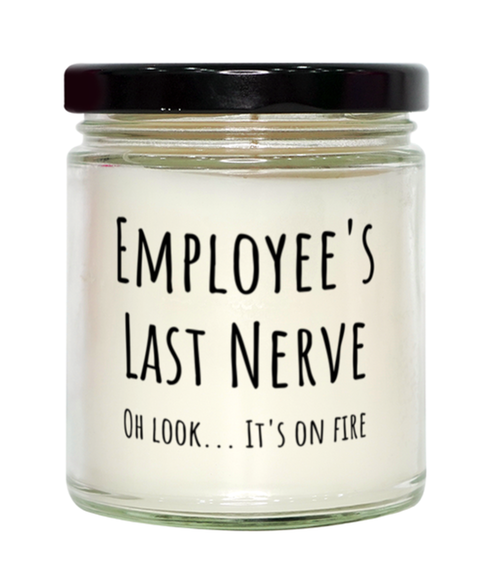 Funny Employees Last Nerve Candle Gift For Employee Birthday