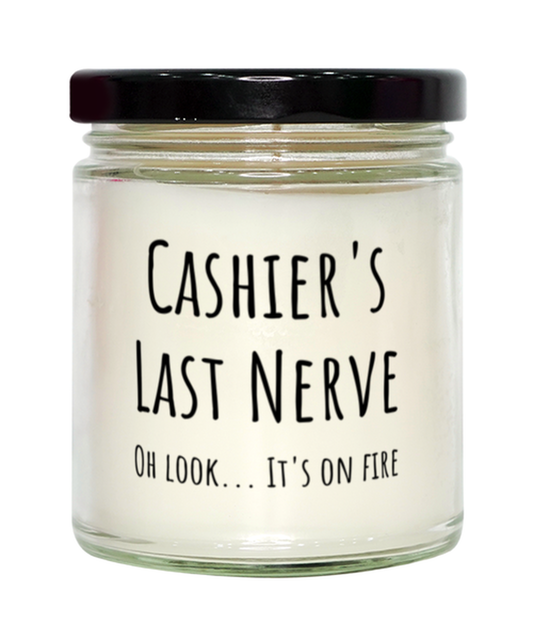 Funny Cashiers Last Nerve Candle Gift For Cashier Birthday