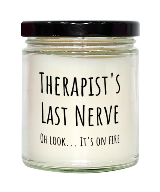 Funny Therapists Last Nerve Candle Gift For Therapist Birthday