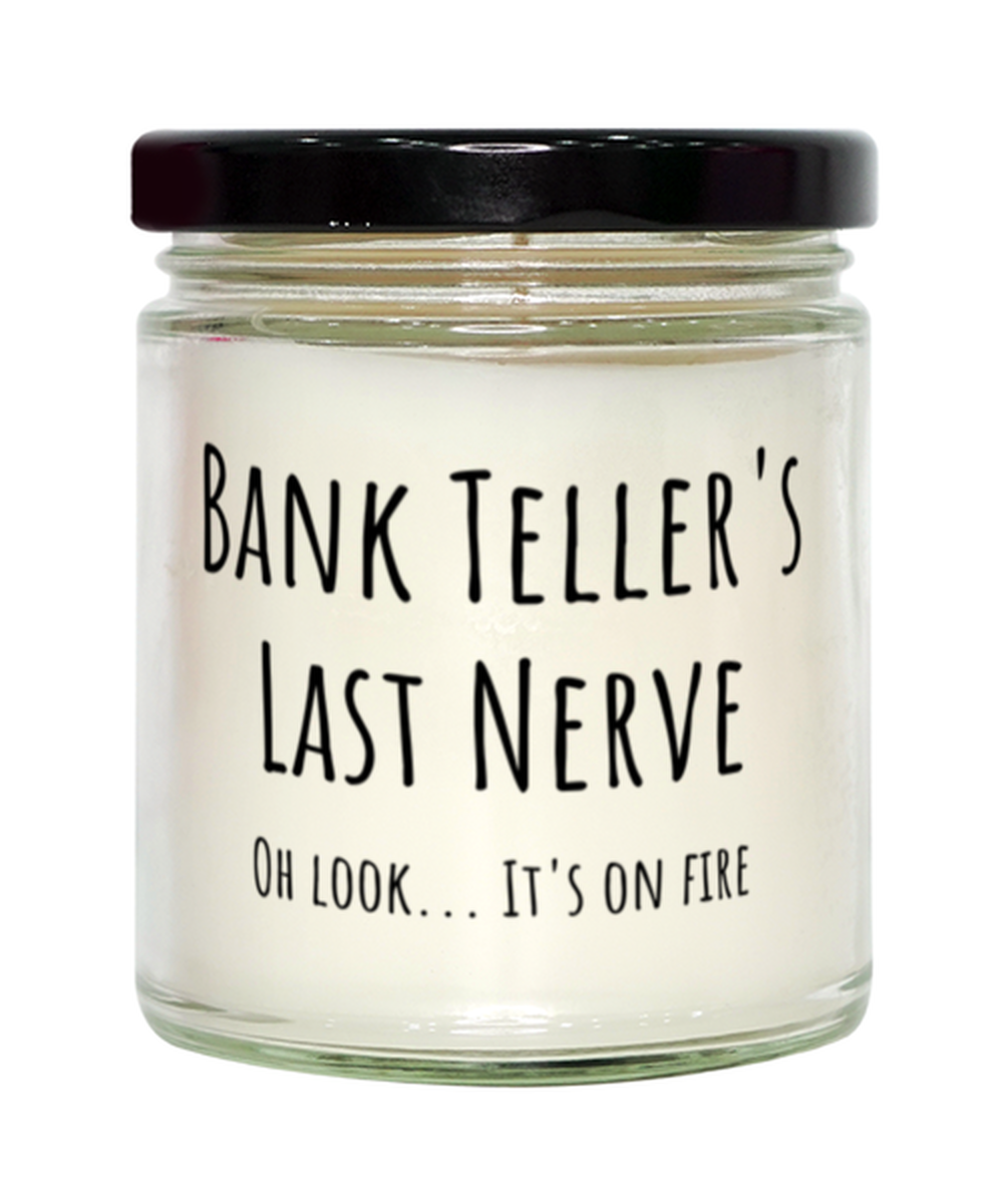 Funny Bank Tellers Last Nerve Candle Gift For Bank Teller Birthday