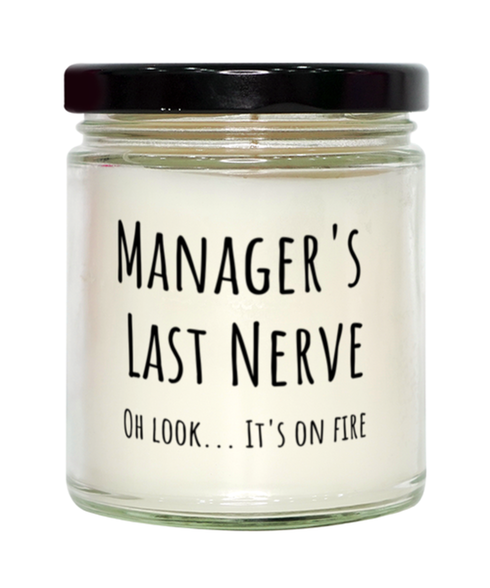 Funny Managers Last Nerve Candle Gift For Manager Birthday