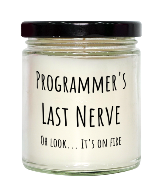 Funny Programmers Last Nerve Candle Gift For Programmer Birthday