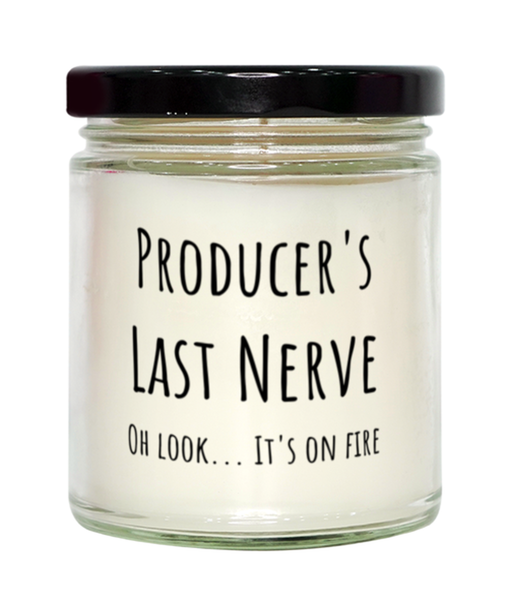 Funny Producers Last Nerve Candle Gift For Producer Birthday